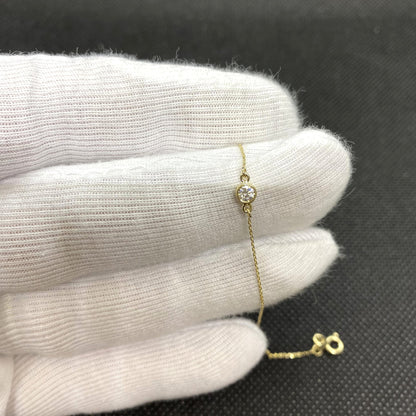 14K Solitaire Diamond Bracelet, 10 ct Solitaire Diamond Bracelet for Women , Dainty Diamond Jewelry , Christmas Birthday Gift for her
