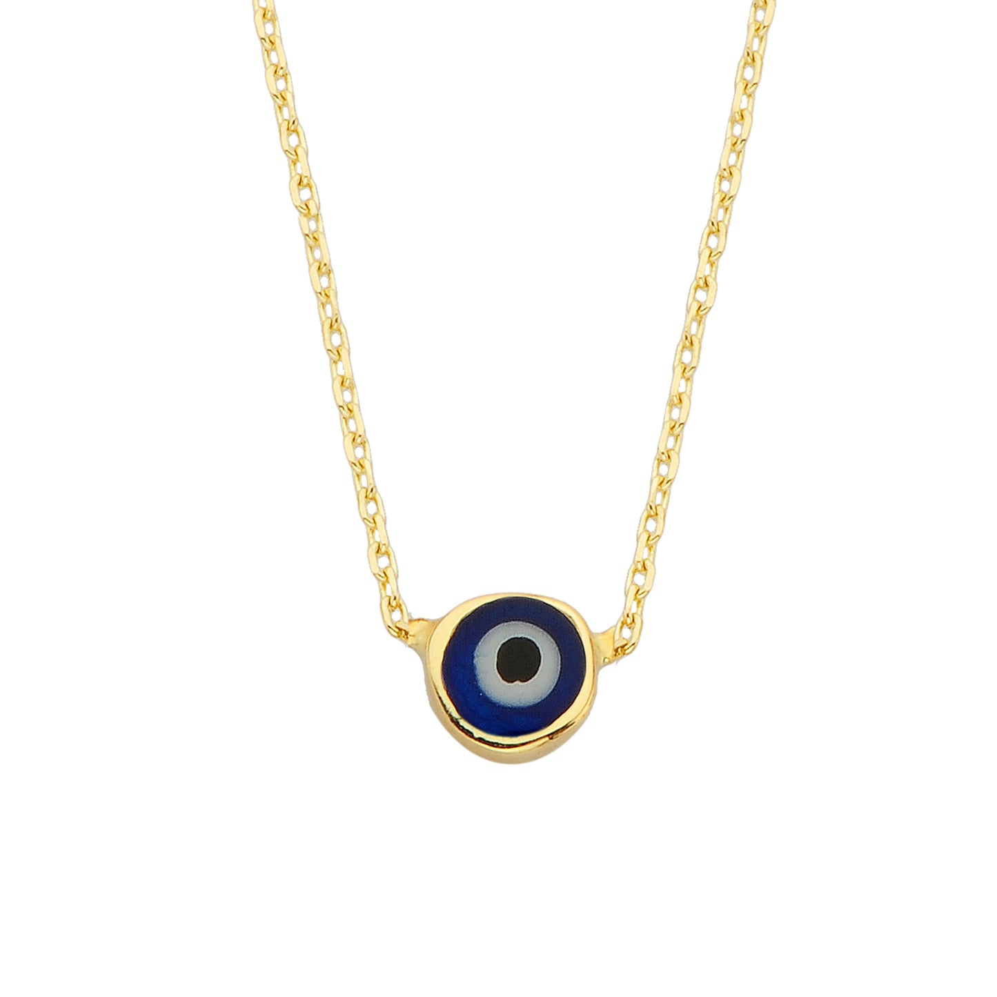 14K real solid gold evil eye pendant necklace for women, christmas xmas birthday gifts for her mom