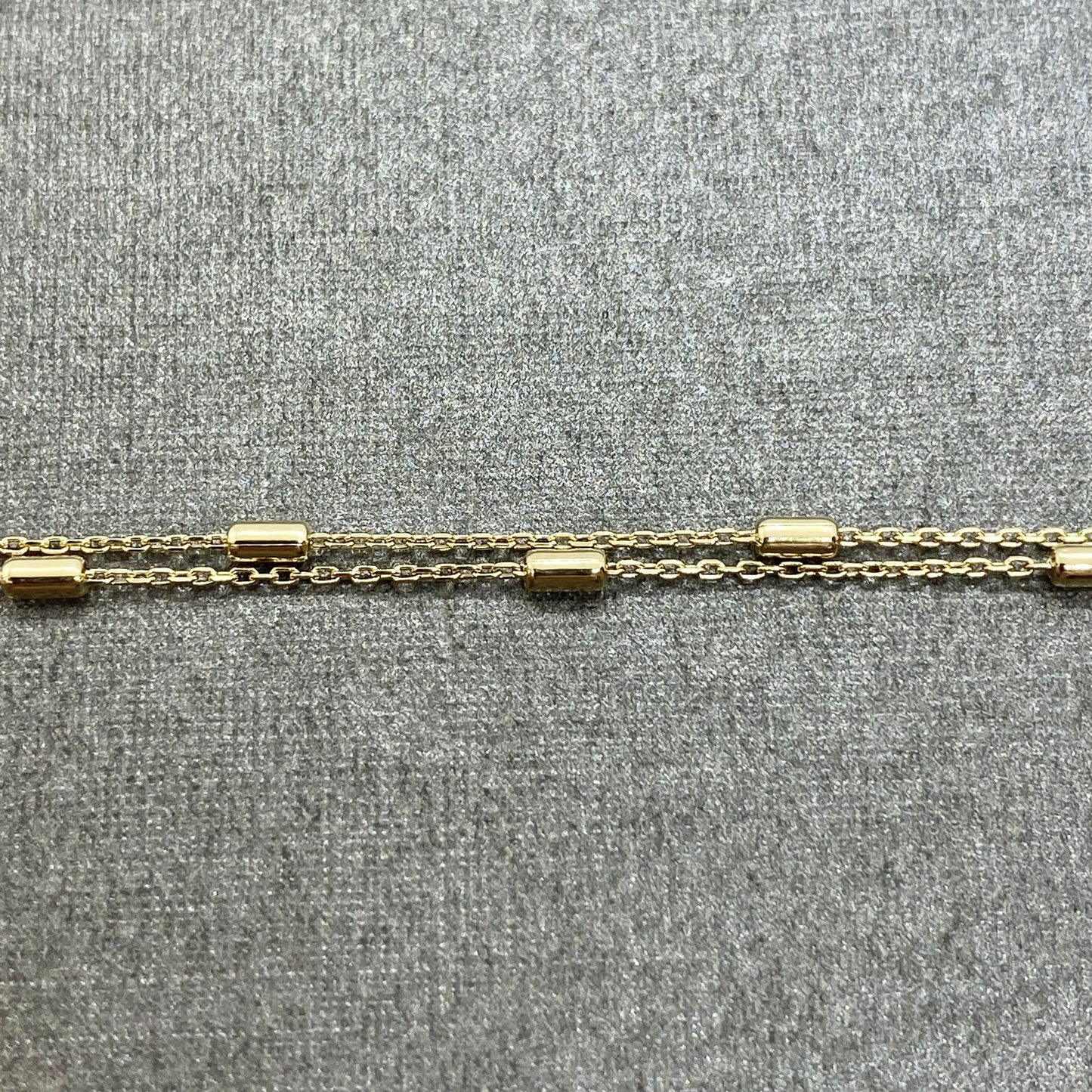 14K solid gold Chain Beaded Bracelet Gold , 14K Gold Chain Beaded Pipe Bracelet for Women , Christmas Gifts for Mom , 14K Chain Link bracelet