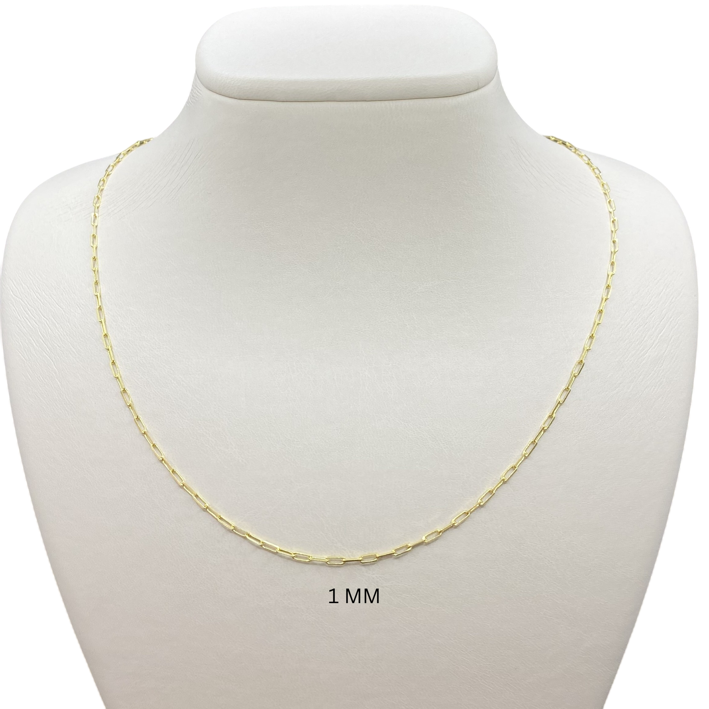 14K Gold Paperclip Chain Necklace