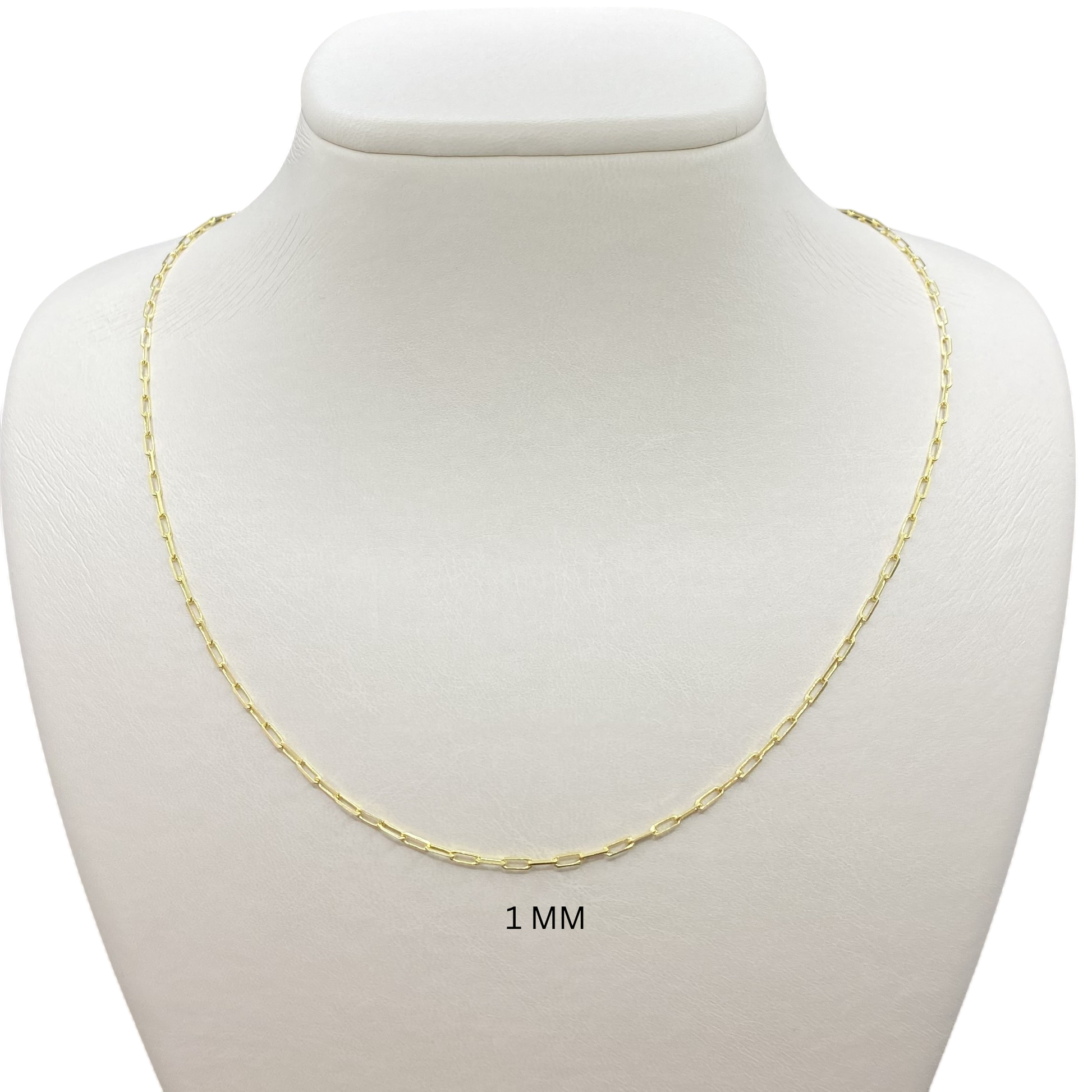 14K Gold Paperclip Chain Necklace