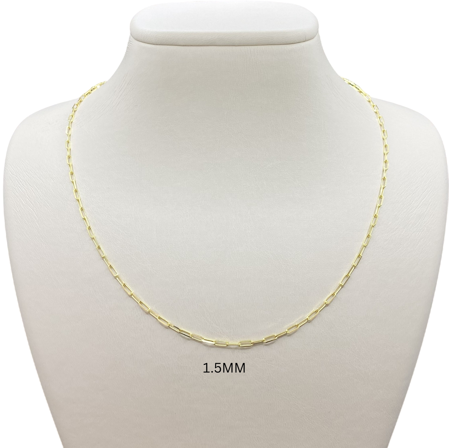 14K Gold Paperclip Chain Necklace