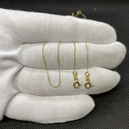 14K Real Solid Gold Chain Necklace