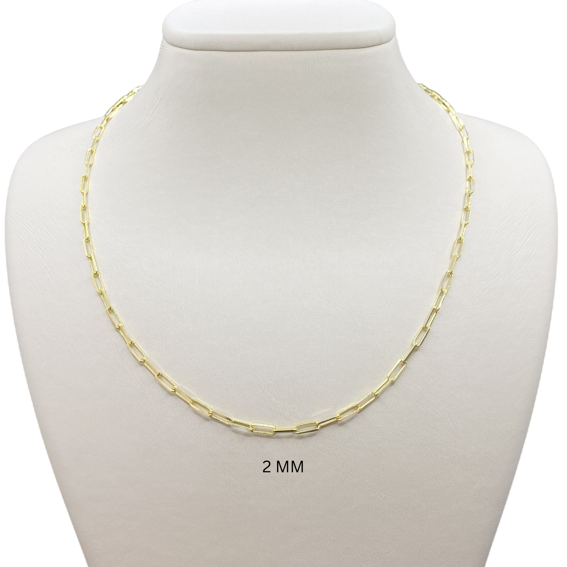 14K Gold Paperclip Chain Necklace