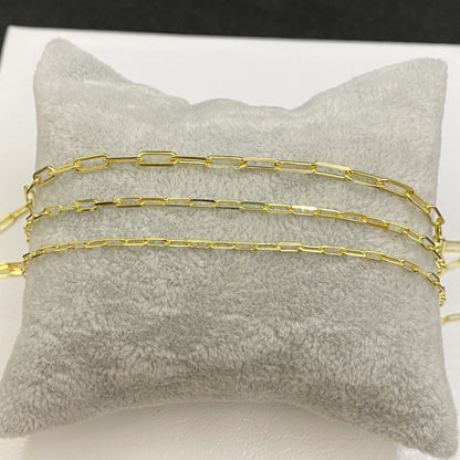 14K Gold Paperclip Chain Necklace