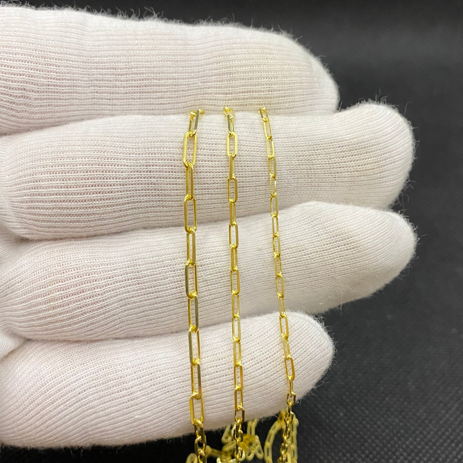 14K Gold Paperclip Chain Necklace