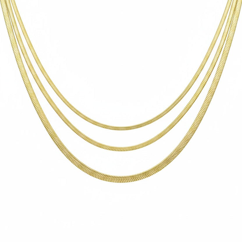 14K Solid Gold Snake Chain Necklace