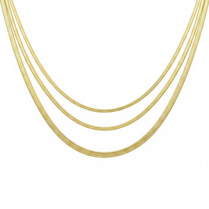 14K Solid Gold Snake Chain Necklace