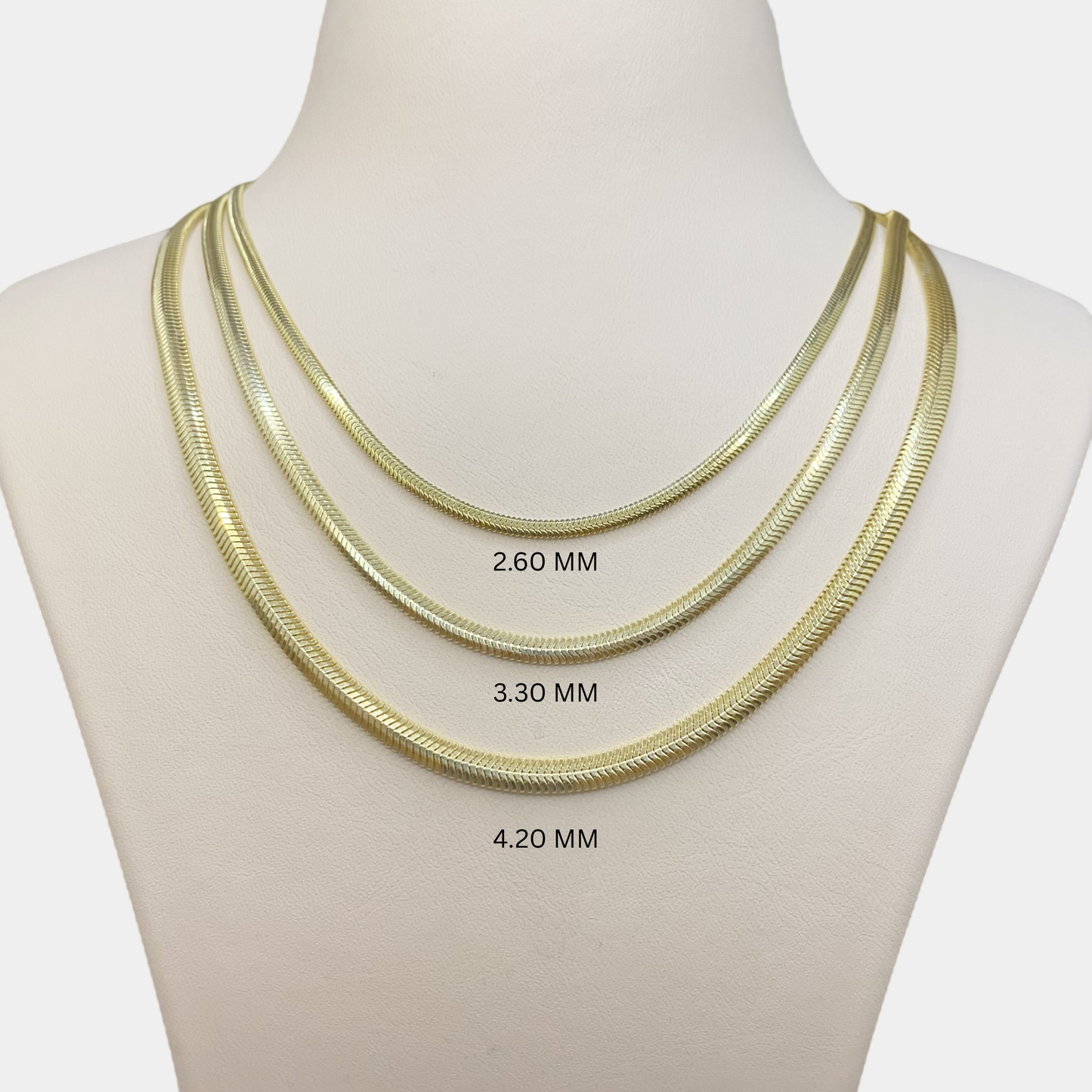 14K Solid Gold Snake Chain Necklace