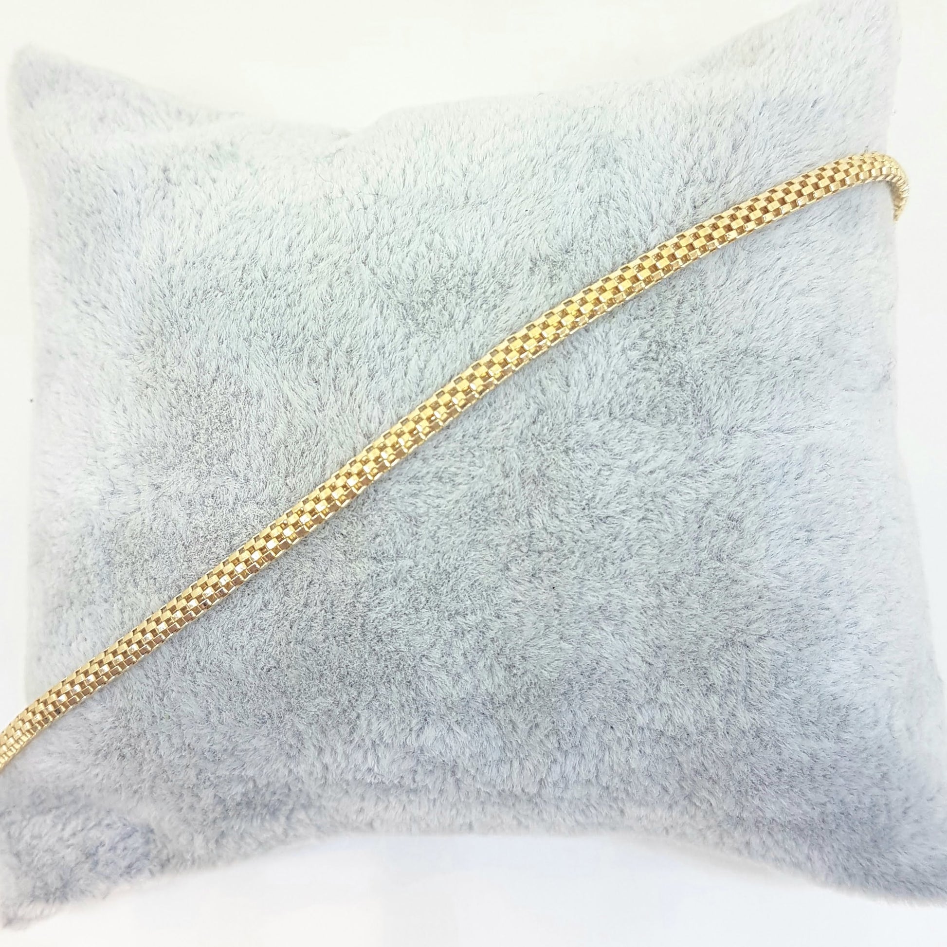 14K Gold Herringbone Chain Link Bracelet Charm Dainty for Women (3 mm X 1.40 mm)