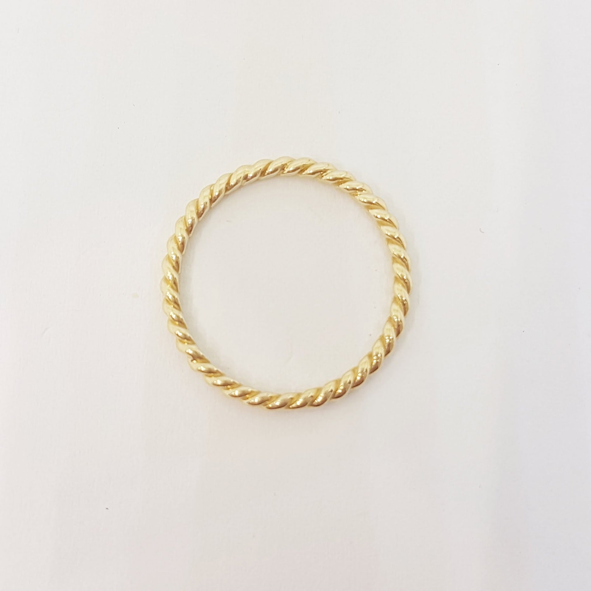 14K Real Solid Yellow Gold Thin Rope Midi Ring Simple Dainty Wire Finger Stacking Knuckle Comfort Fit For Women