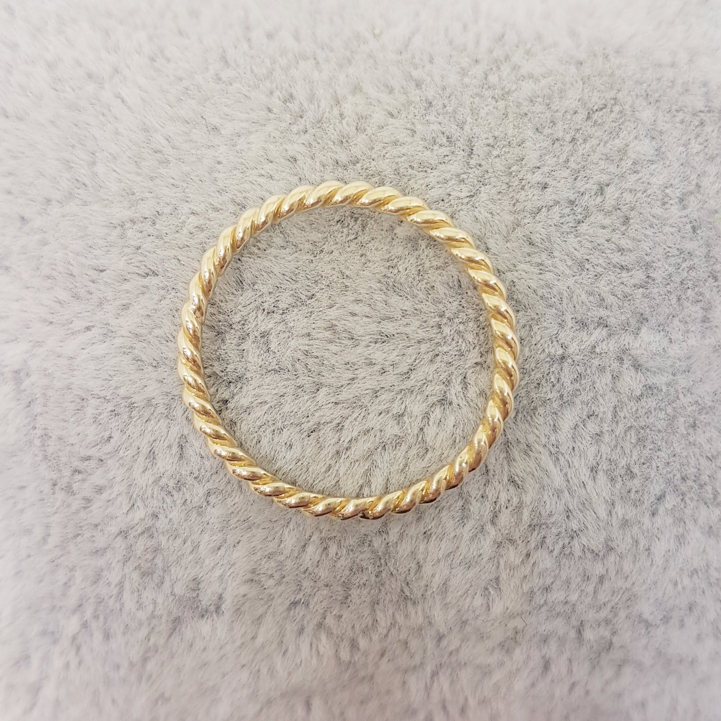 14K Real Solid Yellow Gold Thin Rope Midi Ring Simple Dainty Wire Finger Stacking Knuckle Comfort Fit For Women