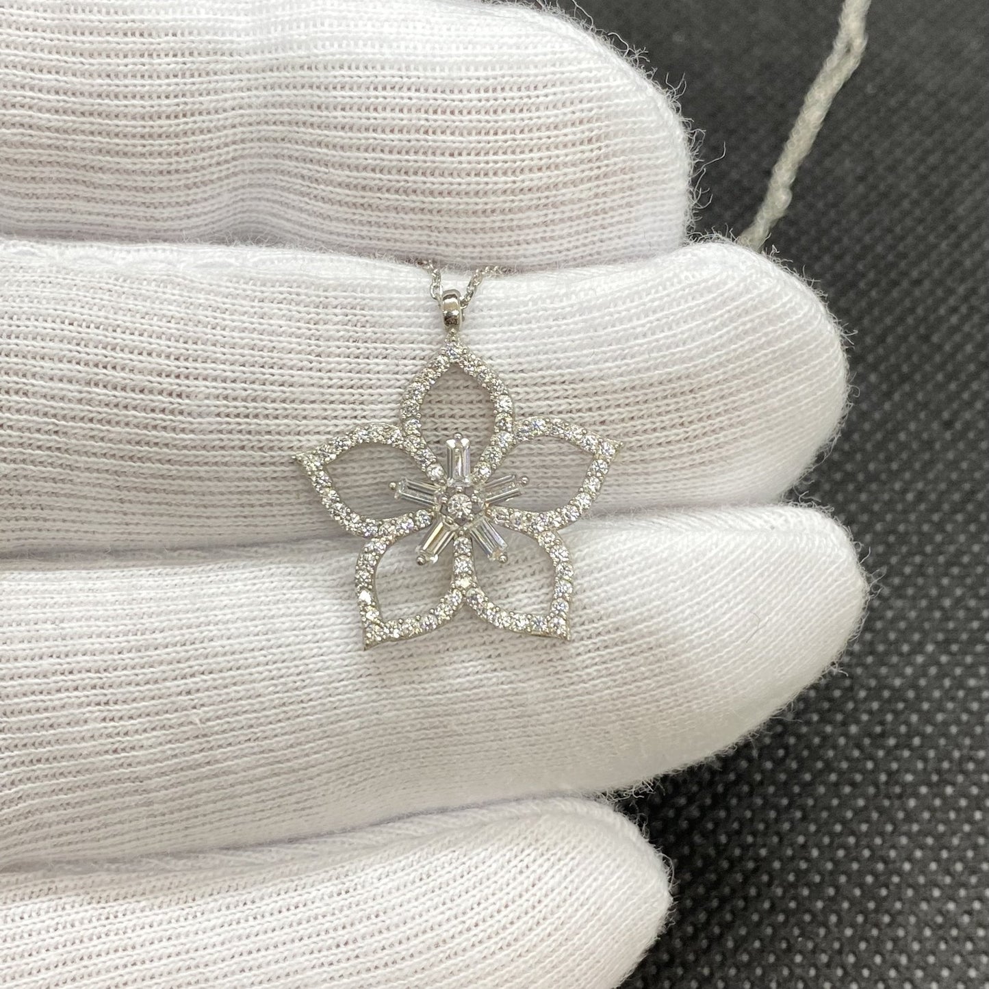 925K Sterling Silver Cherry Blossom Flower Necklace for Women , Flower Pendant Silver , Sakura Flower Necklace, Summer Jewelry,Gift for Her