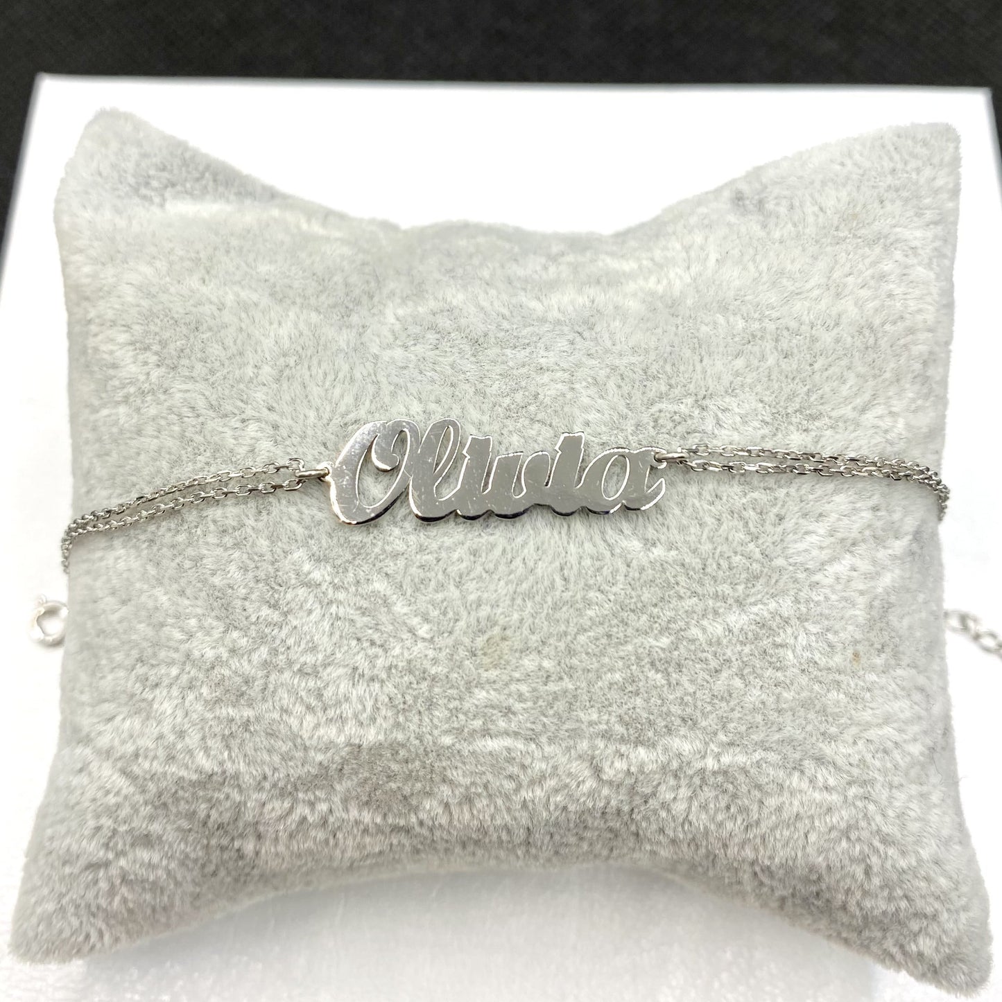 925K Sterling Silver Custom Name Bracelet , Name Plate Bracelet , Silver Name Bracelet for Women Girls Kids, Personalized Jewelry Gifts