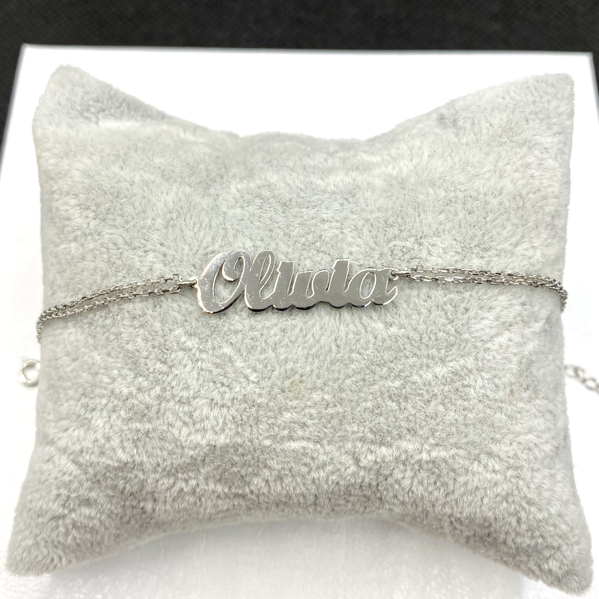 925K Sterling Silver Custom Name Bracelet , Name Plate Bracelet , Silver Name Bracelet for Women Girls Kids, Personalized Jewelry Gifts