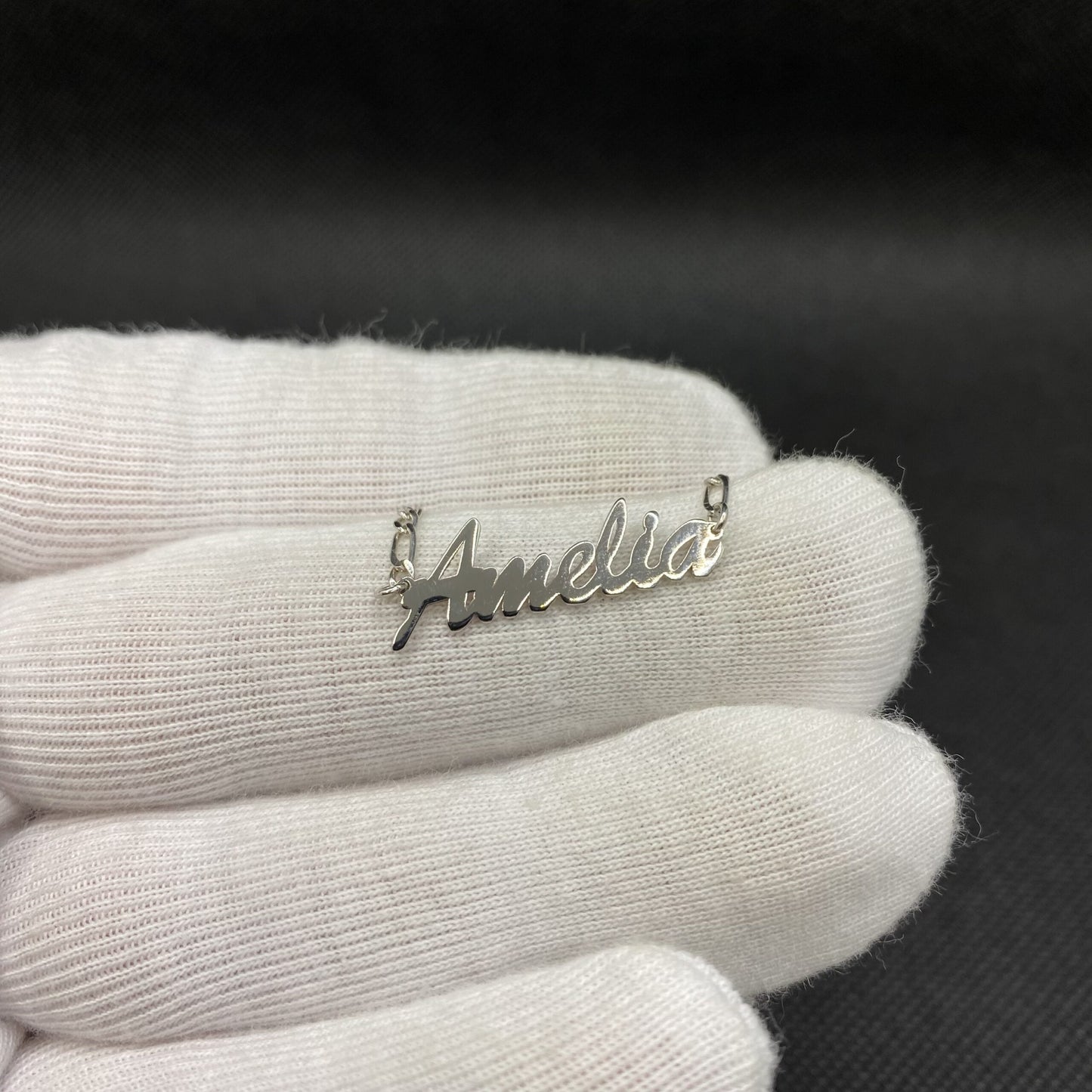 925K Sterling Silver Custom Name Bracelet with Figaro Chain, Customized Jewelry , Personalized Name Jewelry ,Gift for her , Christmas Gifts