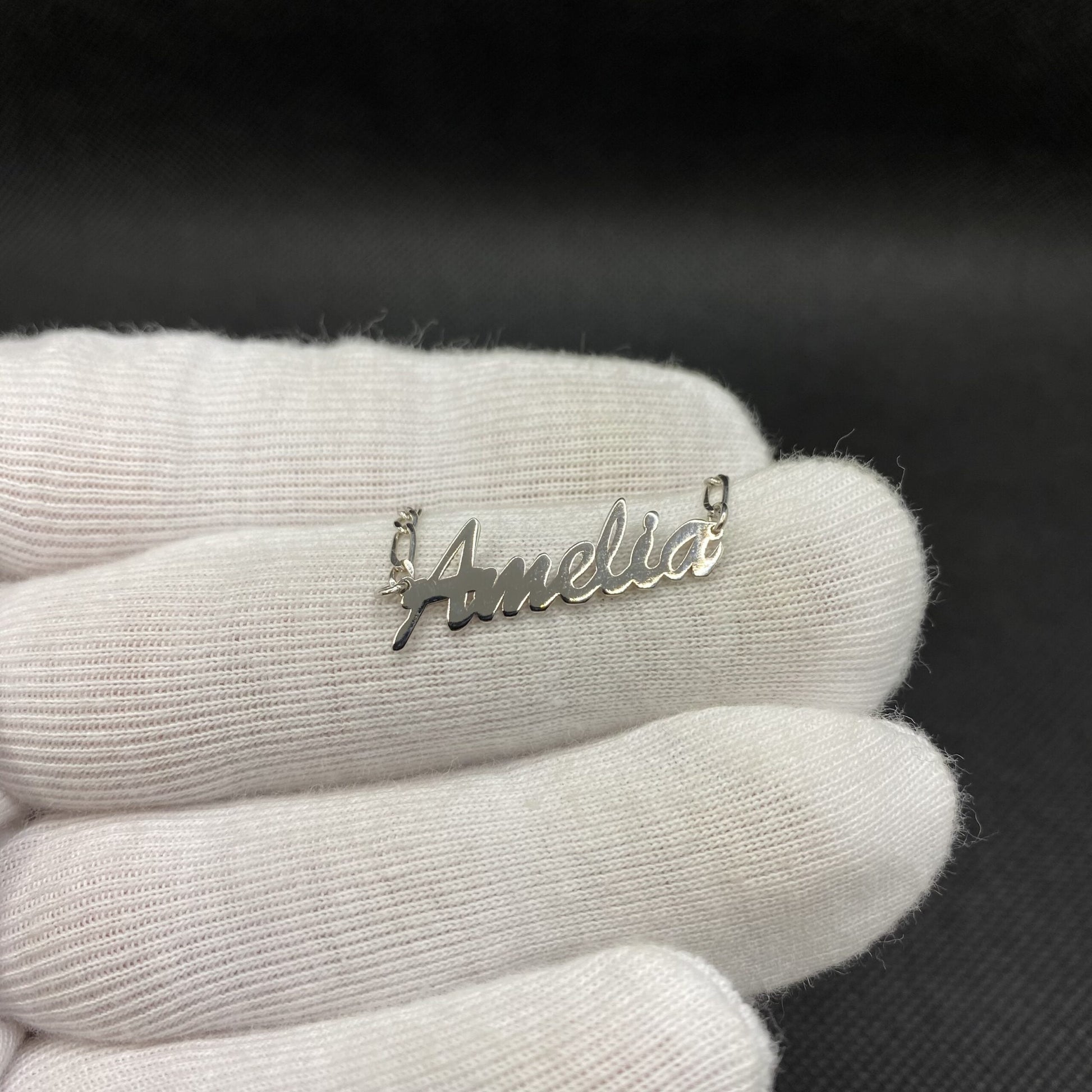 925K Sterling Silver Custom Name Bracelet with Figaro Chain, Customized Jewelry , Personalized Name Jewelry ,Gift for her , Christmas Gifts