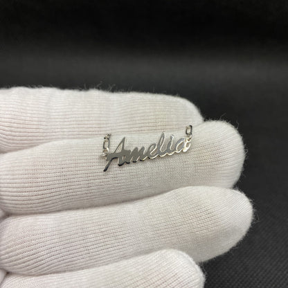 925K Sterling Silver Custom Name Bracelet with Figaro Chain, Customized Jewelry , Personalized Name Jewelry ,Gift for her , Christmas Gifts