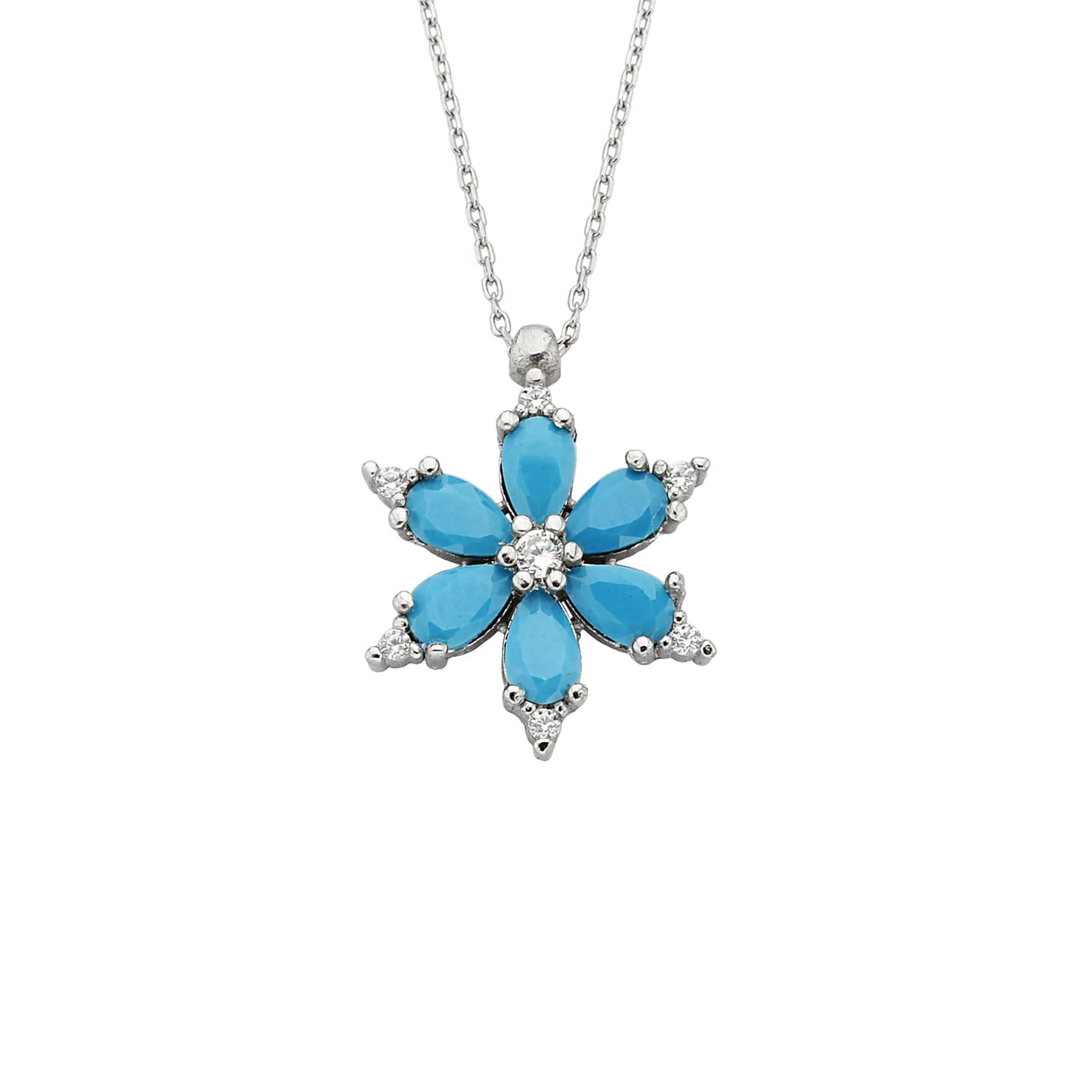 925K Sterling Silver Lotus Birthstone Necklace for Women , Birthstone Jewelry , Lotus Pendant , Birthstone Flower Necklace , Birthday gift for mom