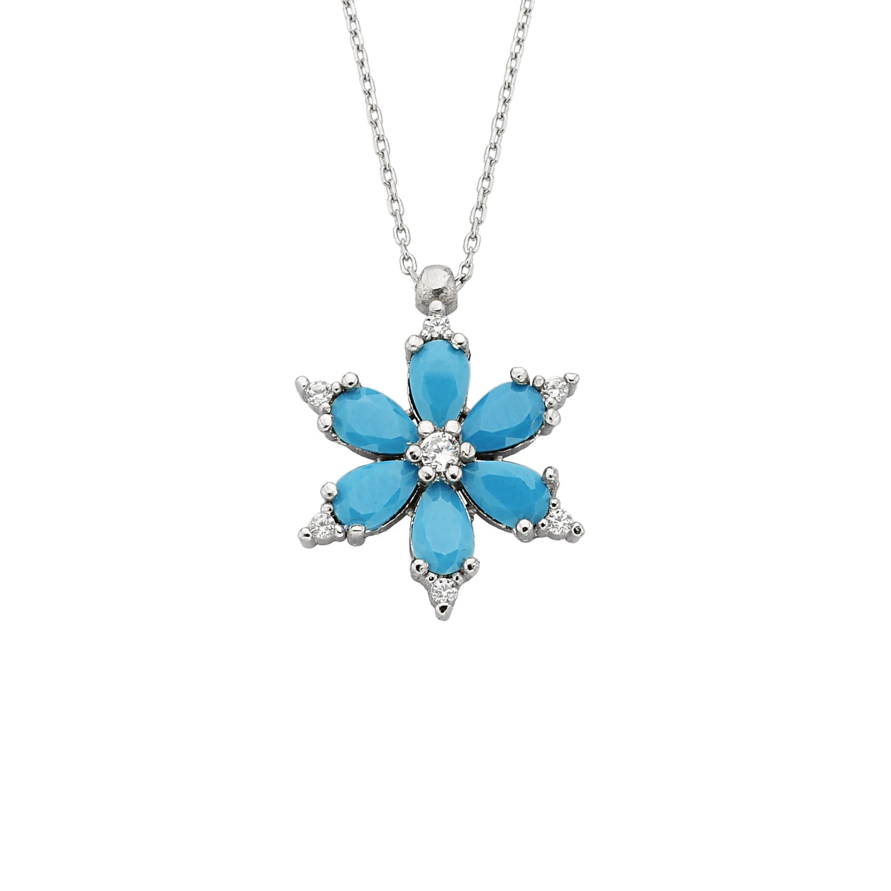 925K Sterling Silver Lotus Birthstone Necklace for Women , Birthstone Jewelry , Lotus Pendant , Birthstone Flower Necklace , Birthday gift for mom