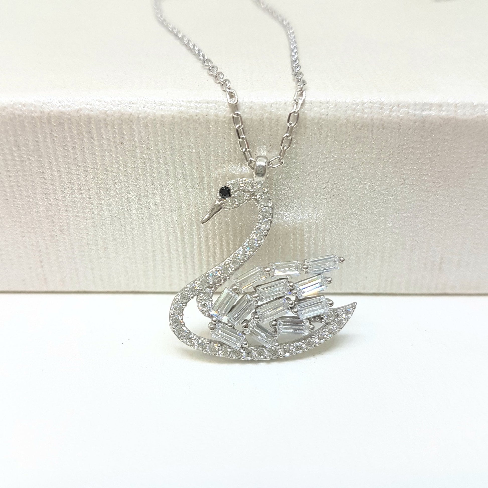 925K Sterling Silver Swan Necklace for Women, xmas christmas birthday mother's day gift