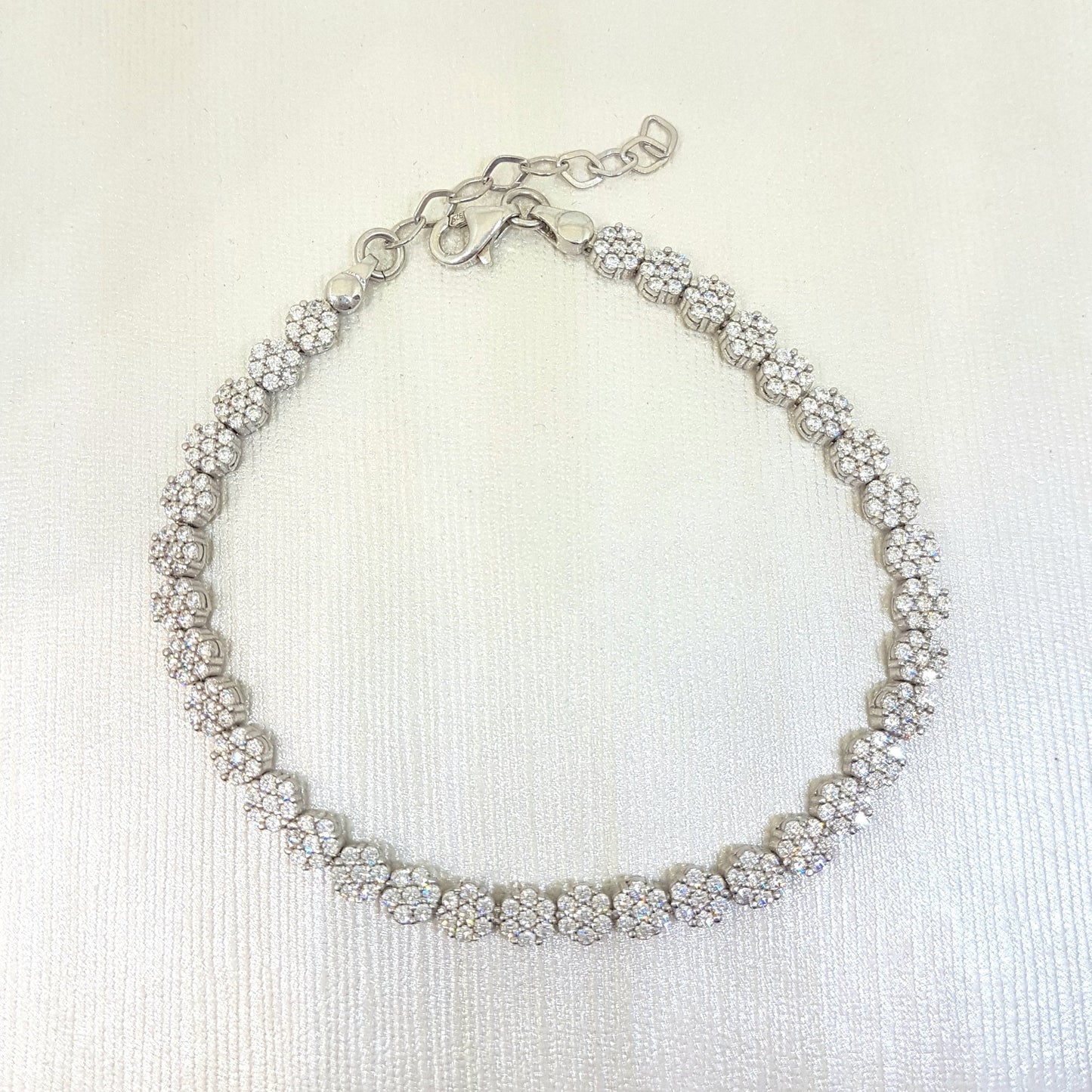 925K sterling silver cz tennis bracelet, CZ eternity tennis bracelet, christmas xmas gift