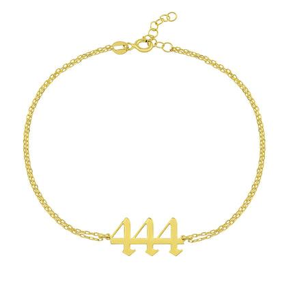 Angel Number Bracelet for Women, Numerology Birth Year Personalized Custom Number Date Bracelet ,14K Real Solid Gold Lucky Spiritual Jewelry