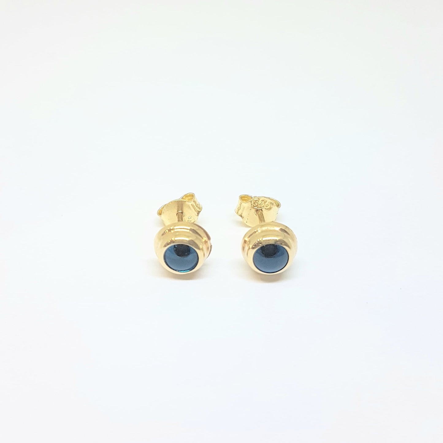 Blue Evil Eye Stud Earrings for Women 14K Real Solid Gold , Greek Evil Eye , Turkish Evil Eye , Nazar Evil Eye , Dainty Tiny Evil Eye