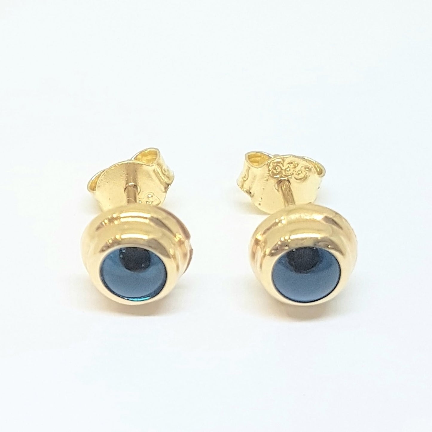 Blue Evil Eye Stud Earrings for Women 14K Real Solid Gold , Greek Evil Eye , Turkish Evil Eye , Nazar Evil Eye , Dainty Tiny Evil Eye