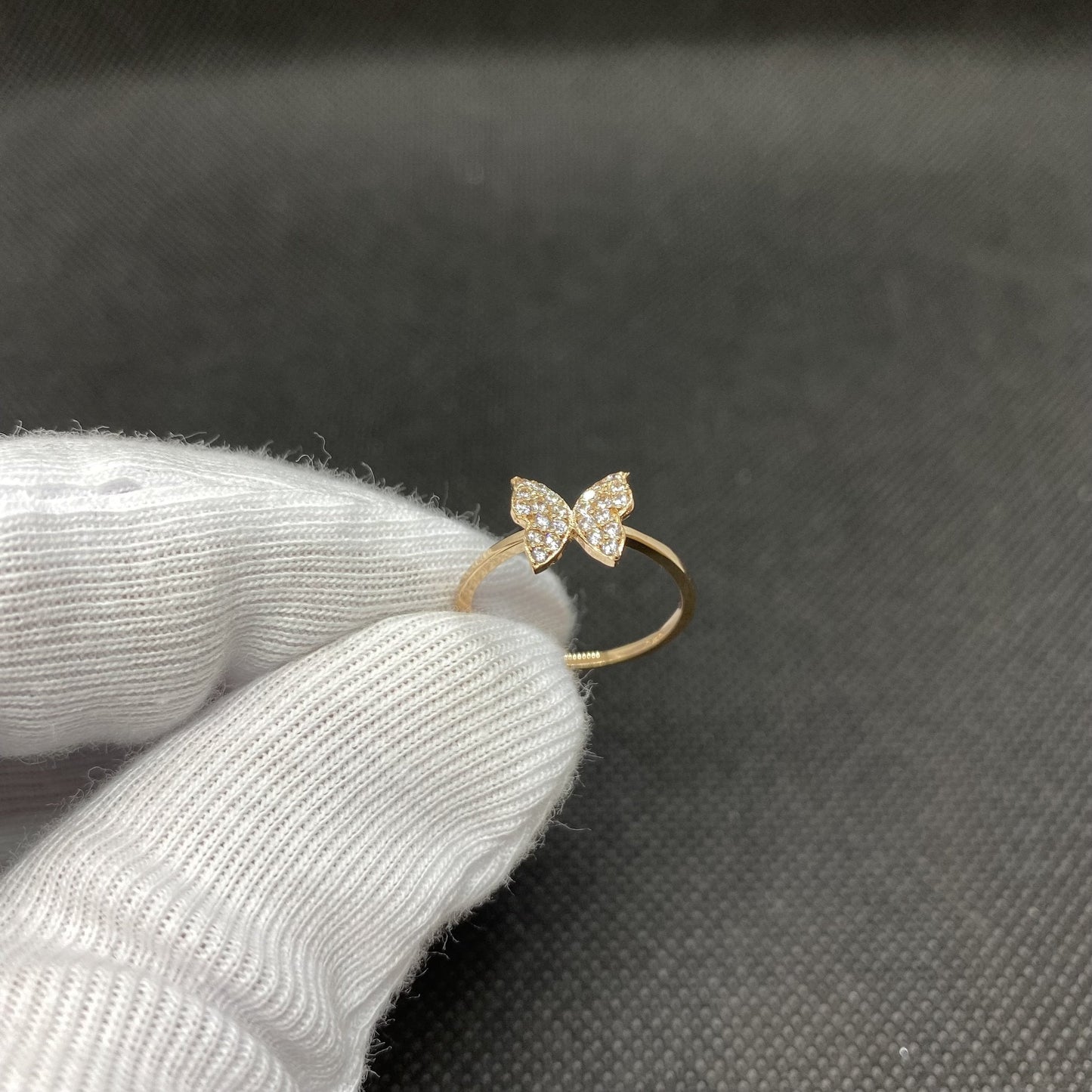 Butterfly rings for women , stacking ring , cz butterfly stacking ring