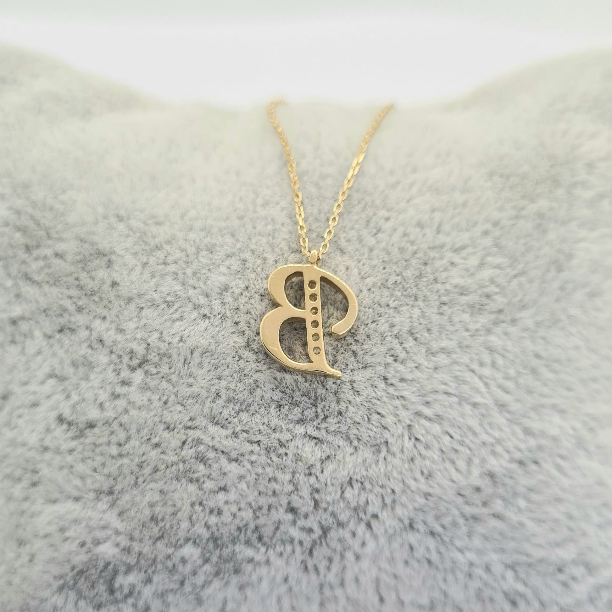 CZ Letter Necklace , CZ initial Necklace , 14K Solid Gold CZ Micro Pave Alphabet Letter Initial Charm Necklace for Women , Birthday Gift