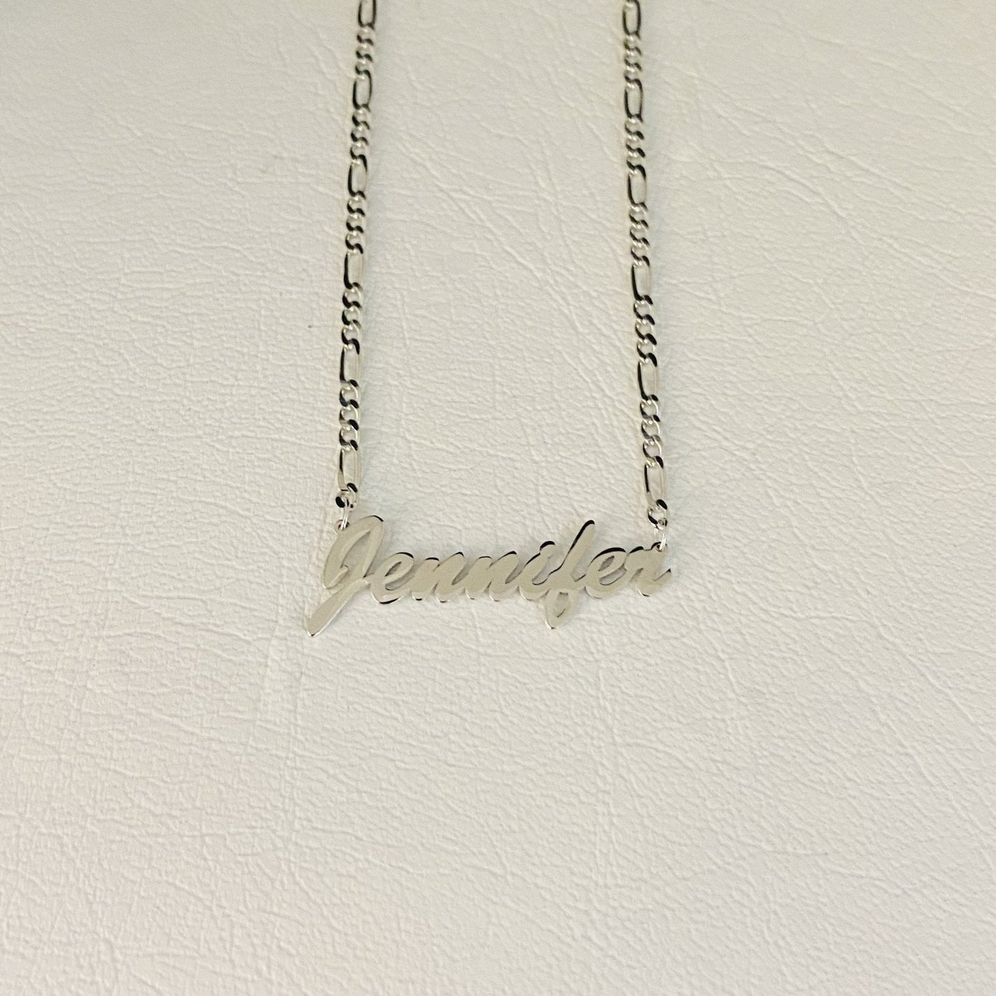 Custom Name Necklace, Personalized Name Necklace, Gift For Her, 925 Sterling Silver Custom Nameplate Jewelry for Women , Figaro Chain 925K