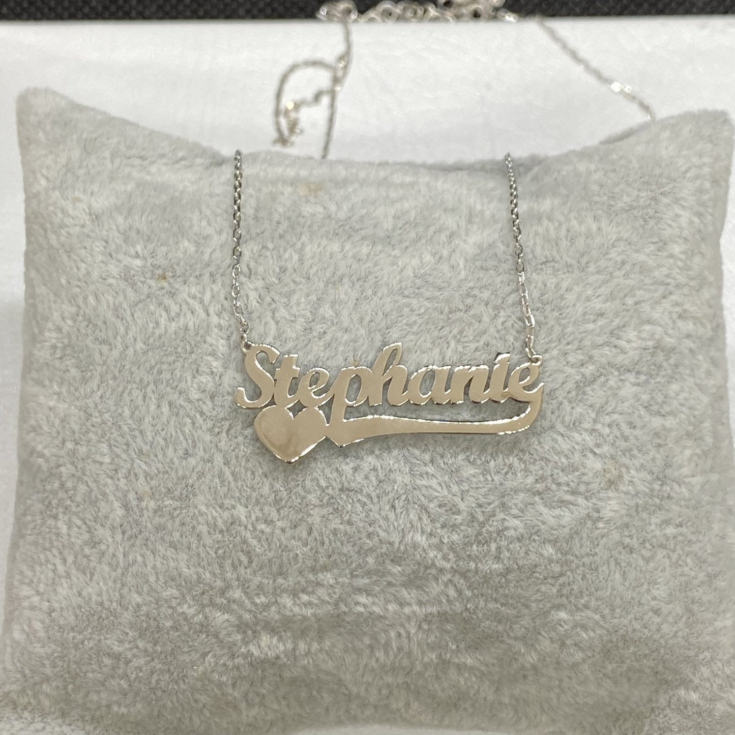 Custom Name Necklace , Personalized Necklace with Name , Name Plate Necklace , Name Jewelry ,925K Sterling Silver Love Necklace for Women