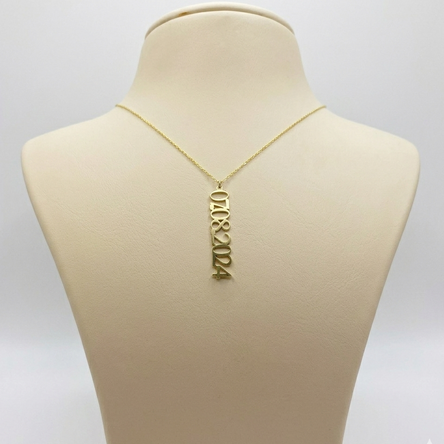 14K Solid Gold Vertical Custom Name Necklace