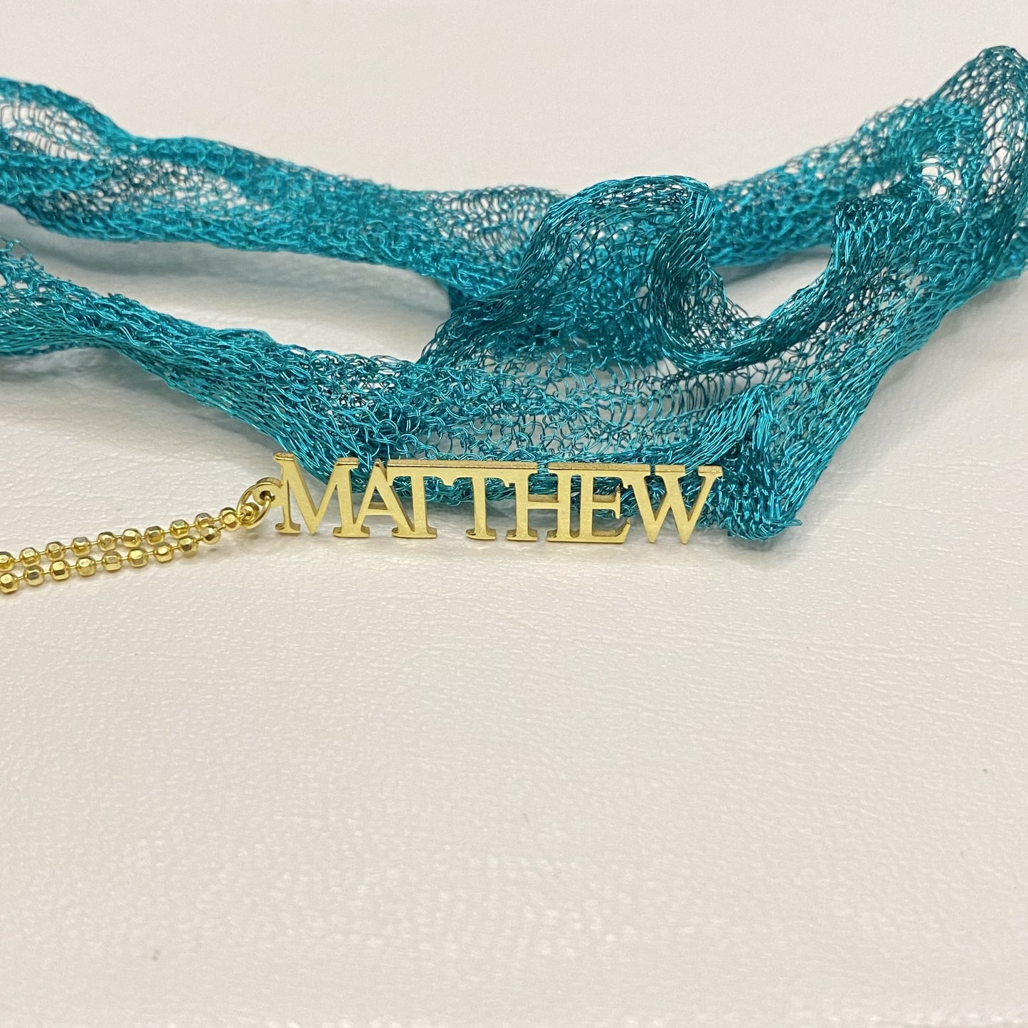 14K Solid Gold Vertical Custom Name Necklace