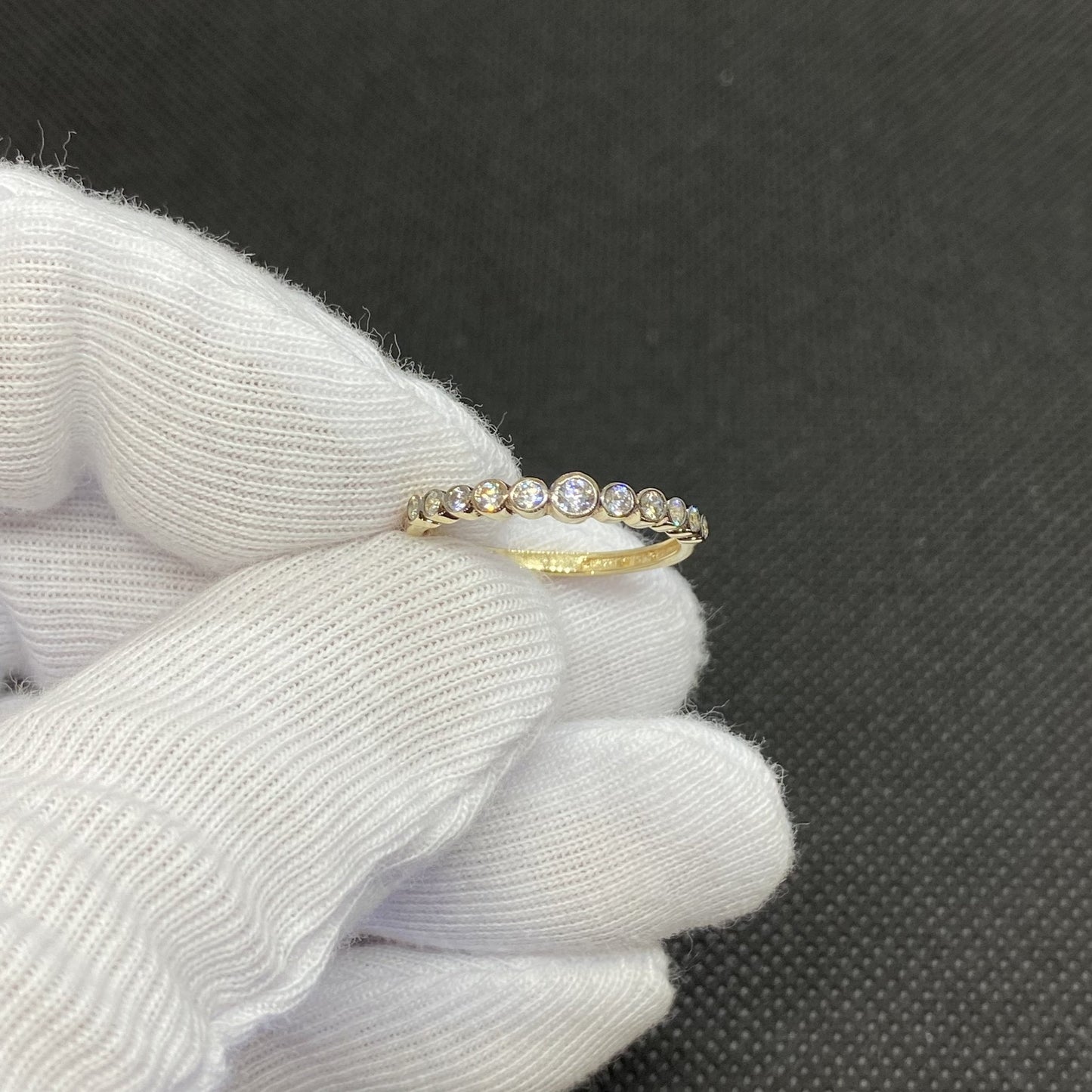 Dainty CZ Stacking Ring, 14K Real Solid Gold CZ Ring for Women ,14K Gold Stackable Ring ,Gold Minimalist Ring, CZ Ring gold ,Cubic Zirconia Ring