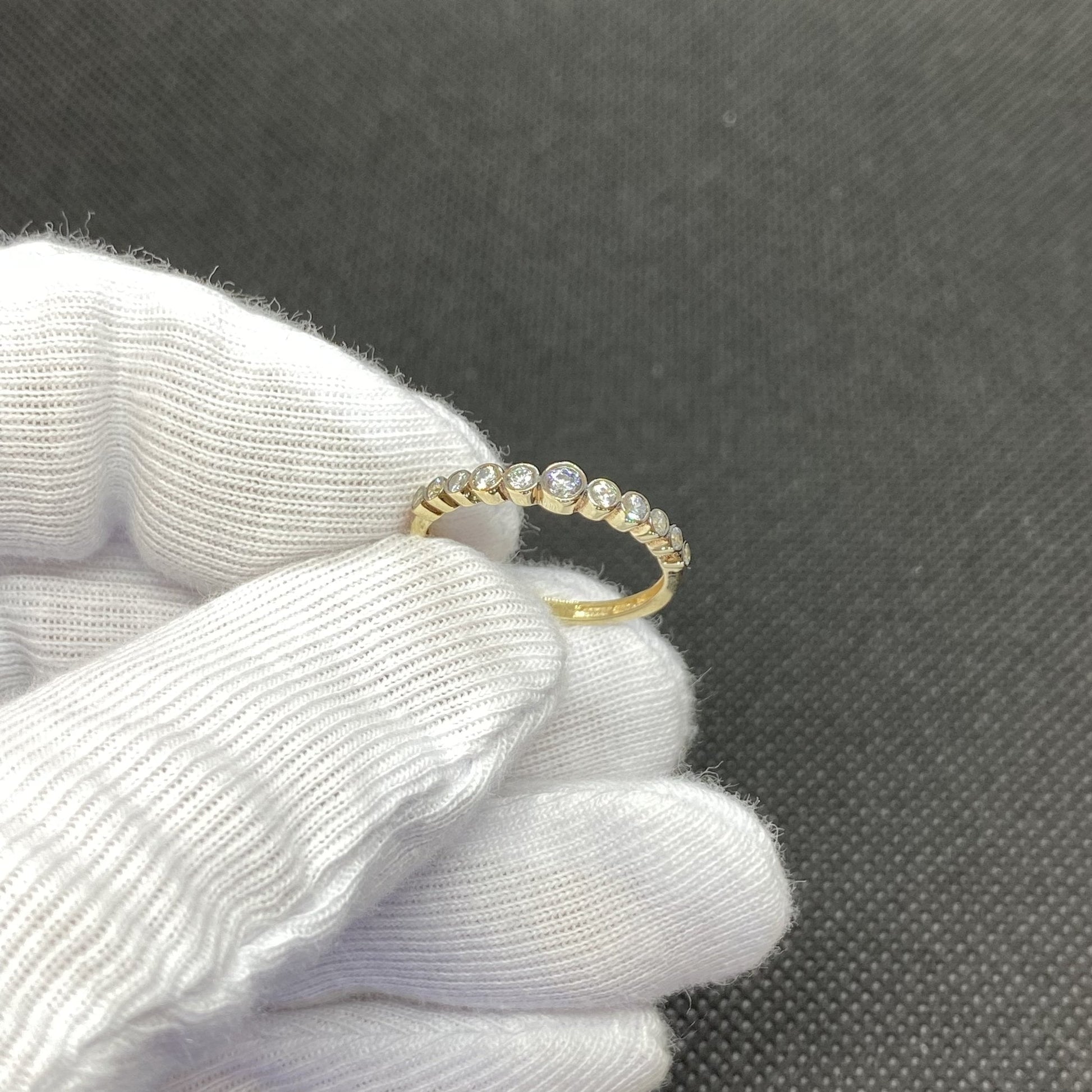 Dainty CZ Stacking Ring, 14K Real Solid Gold CZ Ring for Women ,14K Gold Stackable Ring ,Gold Ring, CZ Ring ,Cubic Zirconia Ring