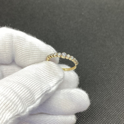 Dainty CZ Stacking Ring, 14K Real Solid Gold CZ Ring for Women ,14K Gold Stackable Ring ,Gold Ring, CZ Ring ,Cubic Zirconia Ring