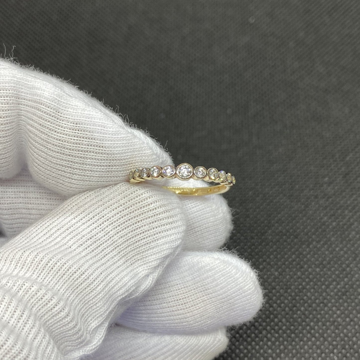 Dainty CZ Stacking Ring, 14K Real Solid Gold CZ Ring for Women ,14K Gold Stackable Ring ,Gold dainty Ring, CZ Ring ,Cubic Zirconia Ring