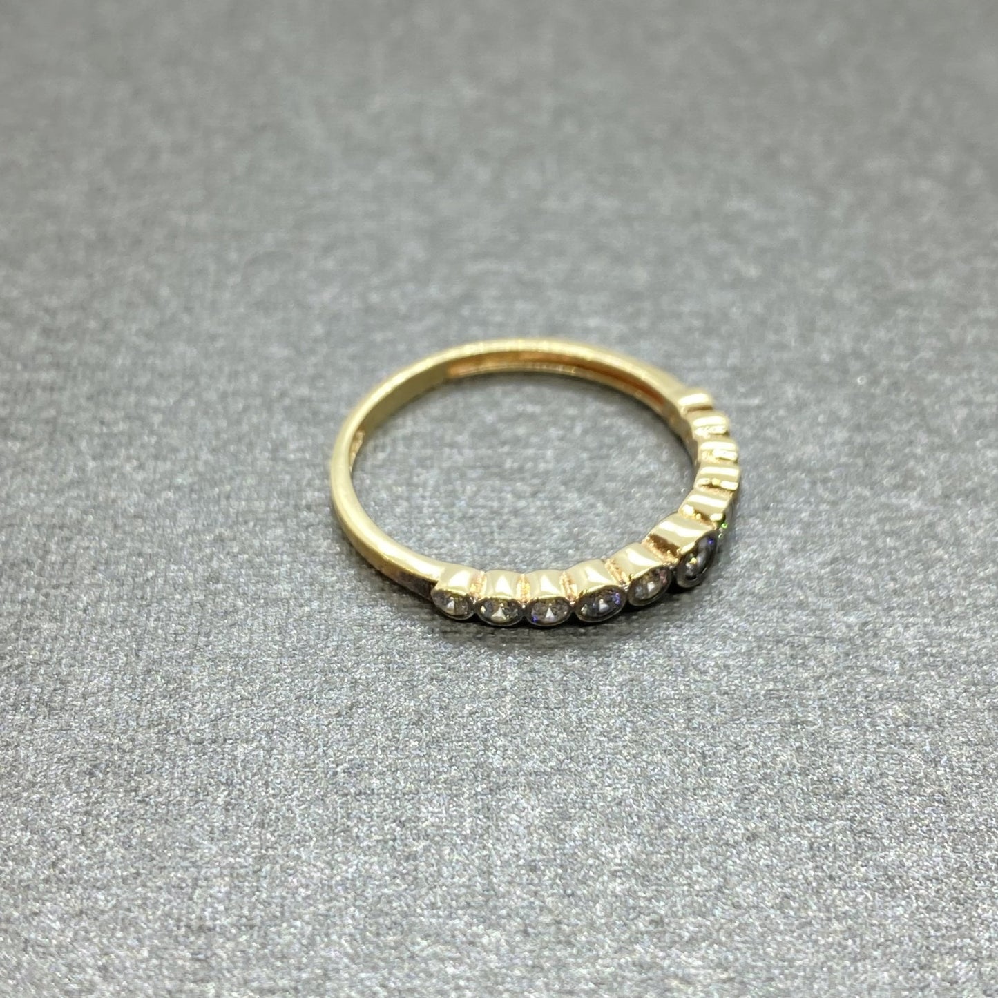 Dainty CZ Stacking Ring, 14K Real Solid Gold CZ Ring for Women ,14K Gold Stackable Ring ,christmas gift, CZ Ring ,Cubic Zirconia Ring