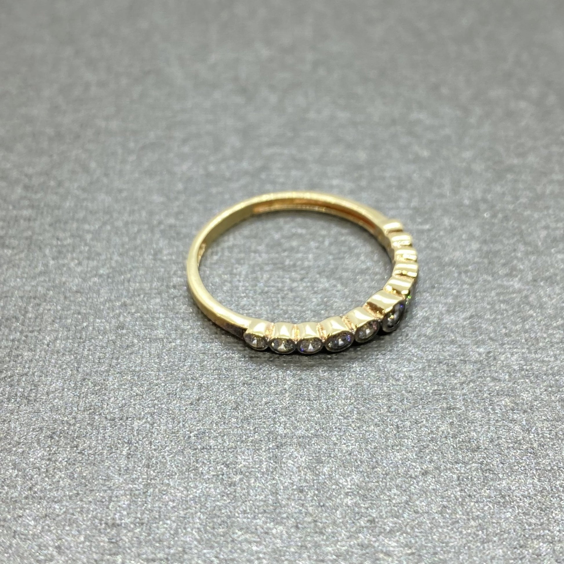 Dainty CZ Stacking Ring, 14K Real Solid Gold CZ Ring for Women ,14K Gold Stackable Ring ,christmas gift, CZ Ring ,Cubic Zirconia Ring