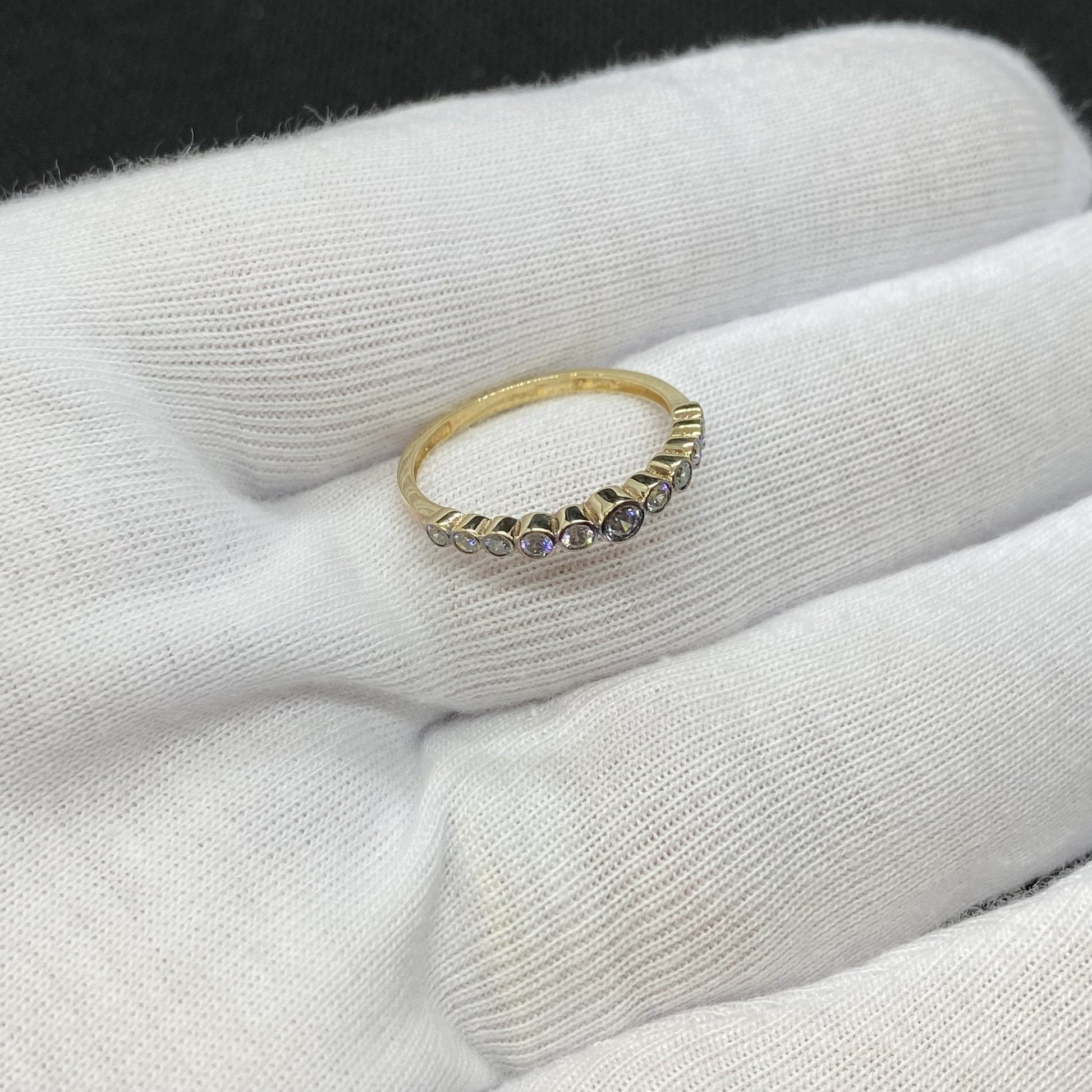 Dainty CZ Stacking Ring, 14K Solid Gold CZ Ring for Women ,14K Gold Stackable Ring ,Gold Minimalist Ring, CZ Ring ,Cubic Zirconia Ring