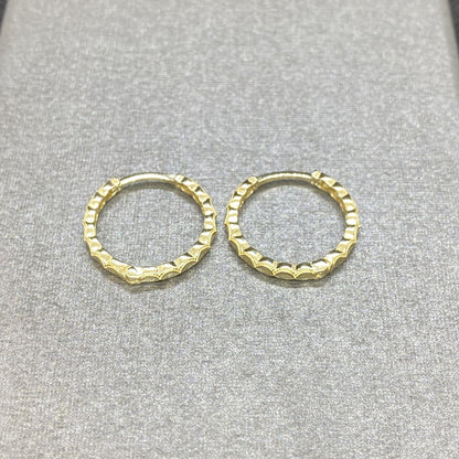 Dainty Hoop Earrings , 14K Solid Gold Minimalist Boho Hoop Earrings for Women , Gifts for Her , Textured Hoop Earrings , Mother's Day Gift
