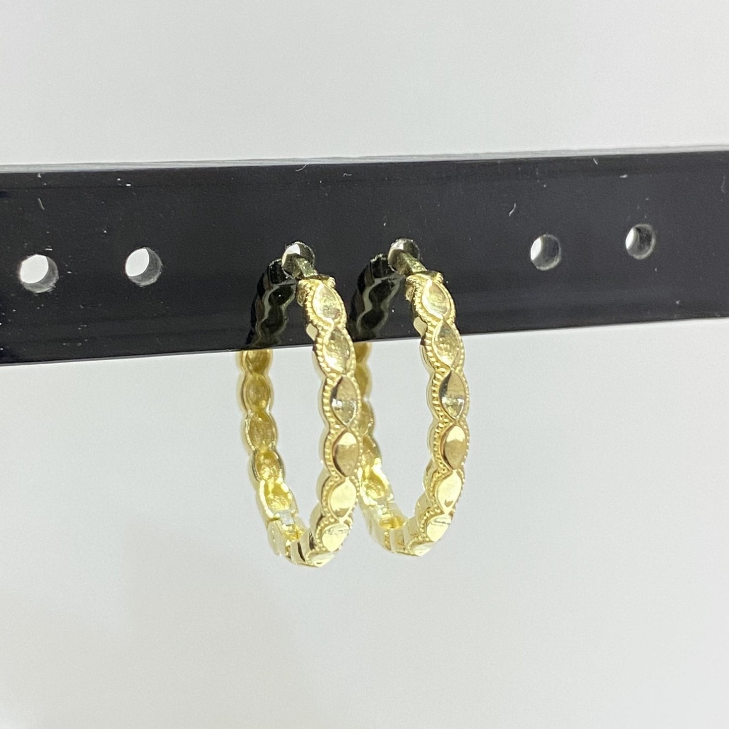 Dainty Hoop Earrings , 14K Solid Gold Minimalist Boho Hoop Earrings for Women , Gifts for Her , Textured Hoop Earrings ,Valentine's Day Gift