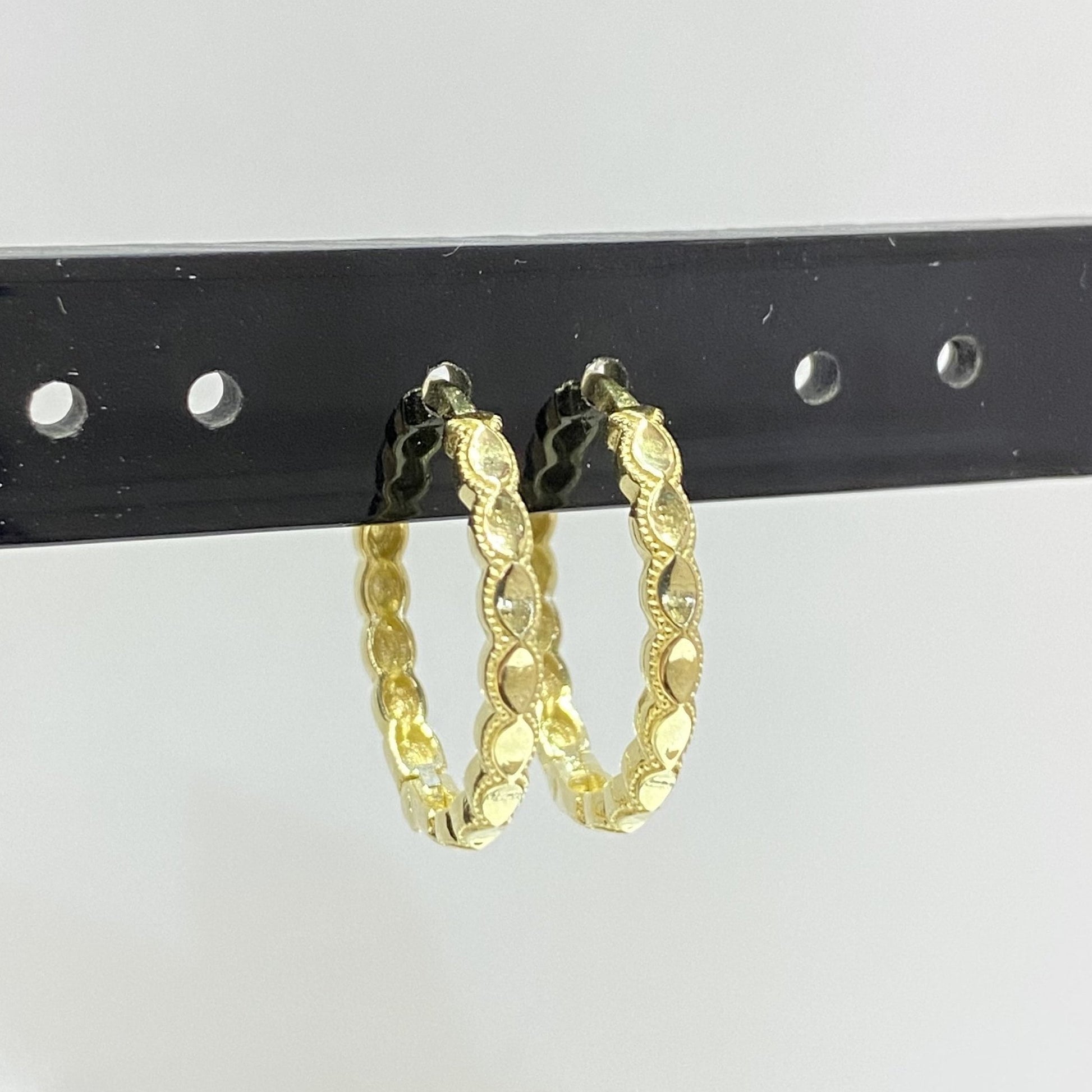 Dainty Hoop Earrings , 14K Solid Gold Minimalist Boho Hoop Earrings for Women , Gifts for Her , Textured Hoop Earrings ,Valentine's Day Gift