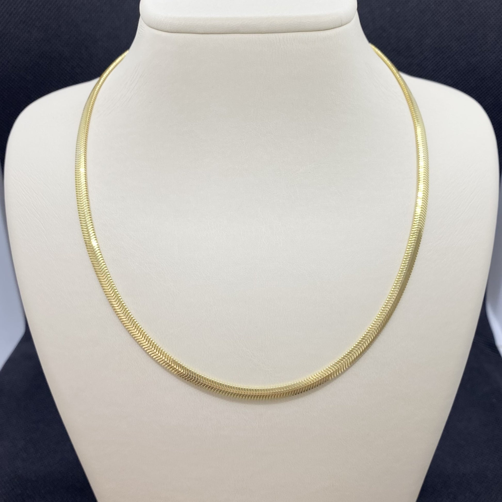 14K Solid Gold Snake Chain Necklace