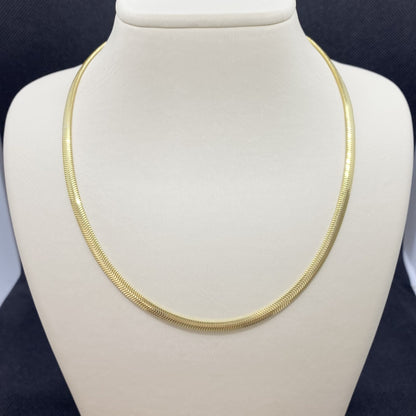 14K Solid Gold Snake Chain Necklace