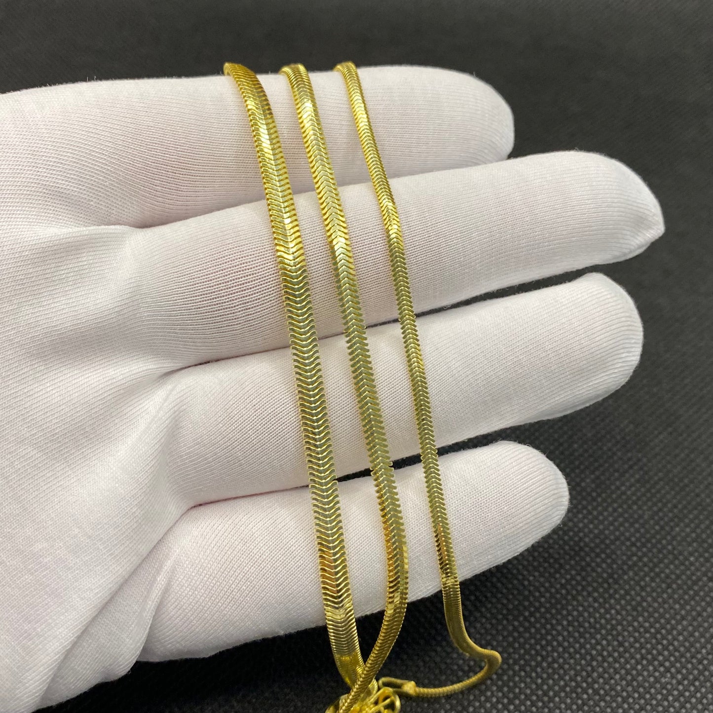 14K Solid Gold Snake Chain Necklace