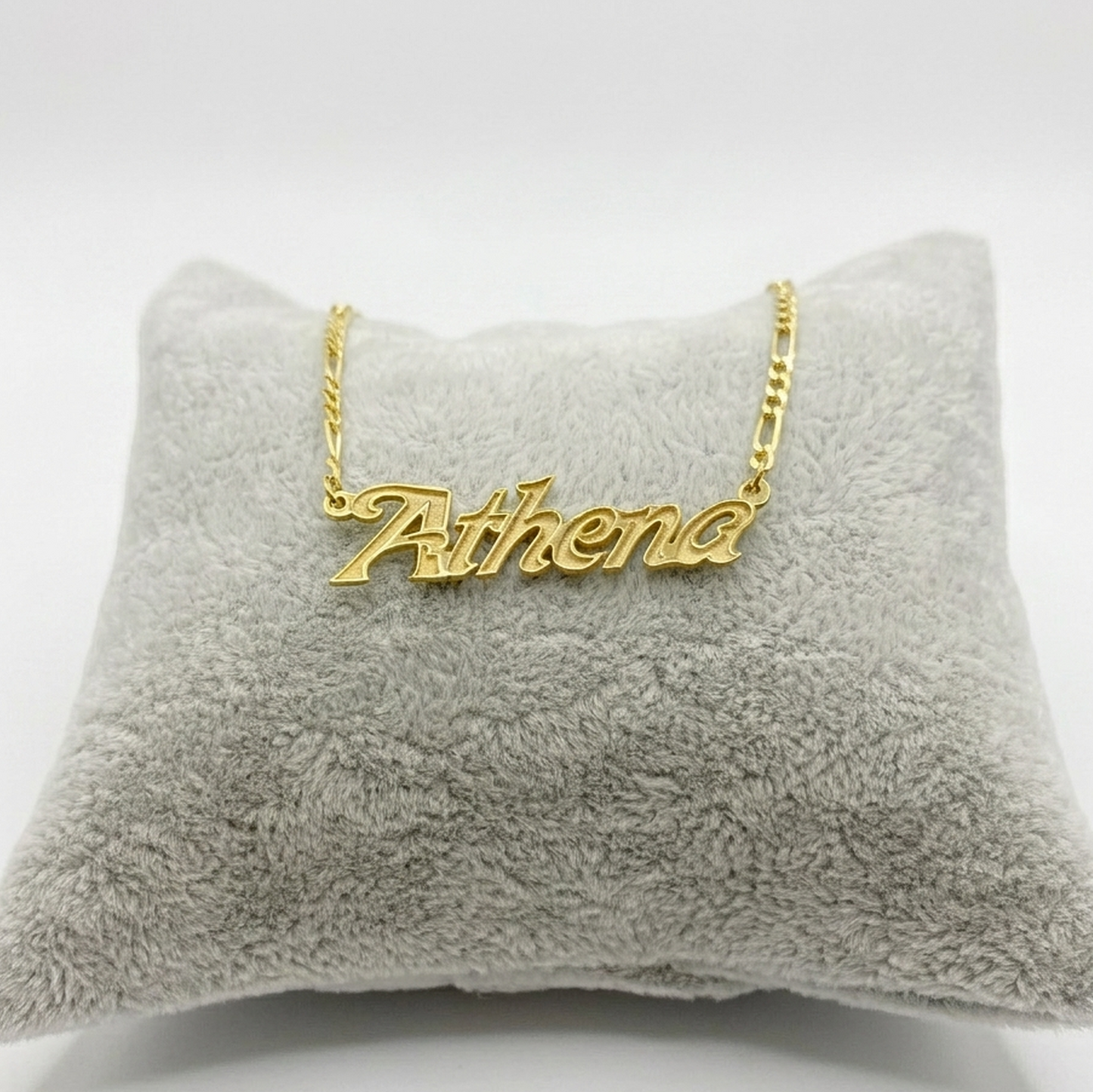 14K Solid Gold Engraved Custom Name Necklace