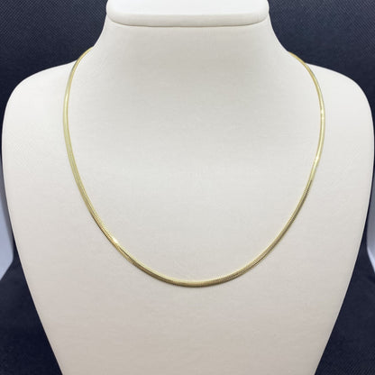 14K Solid Gold Snake Chain Necklace